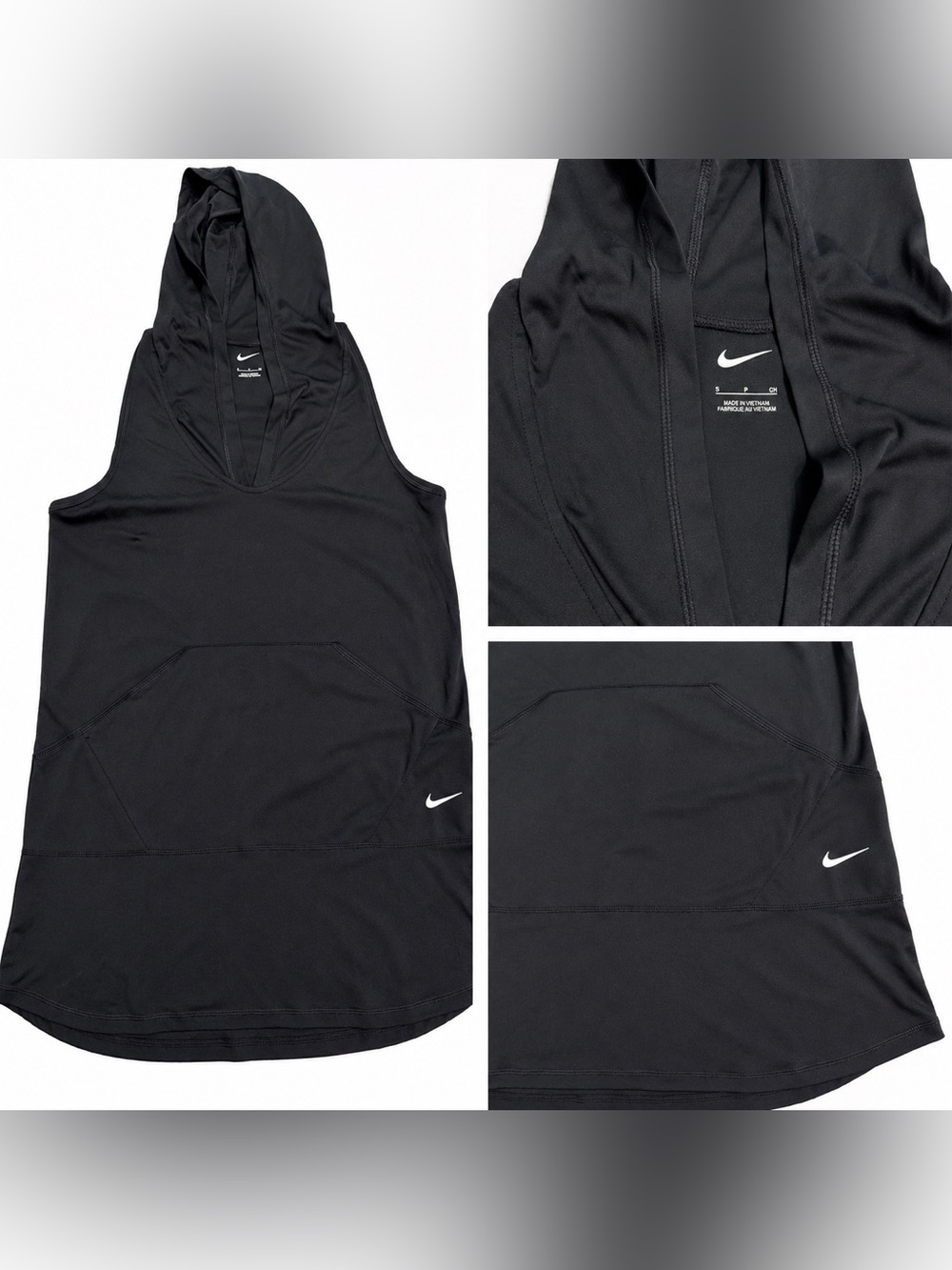 Nike Women’s Black Hooded Swim Cover-Up – Size Small